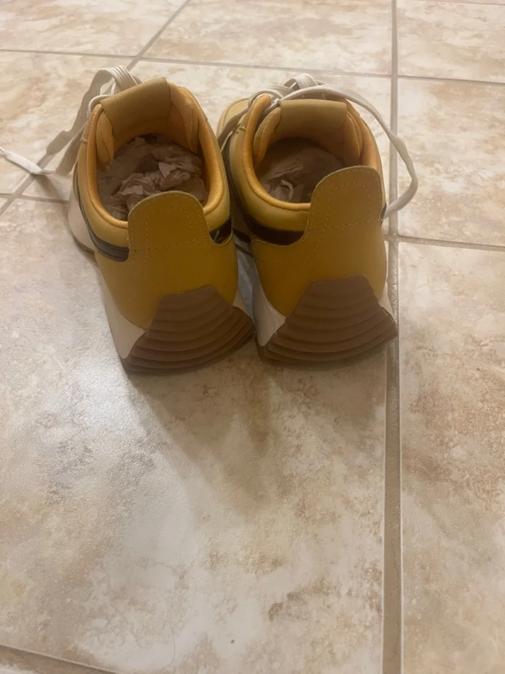 Dolce Vita Yellow and Black Platform Athletic Sneakers - Picture 2 of 2